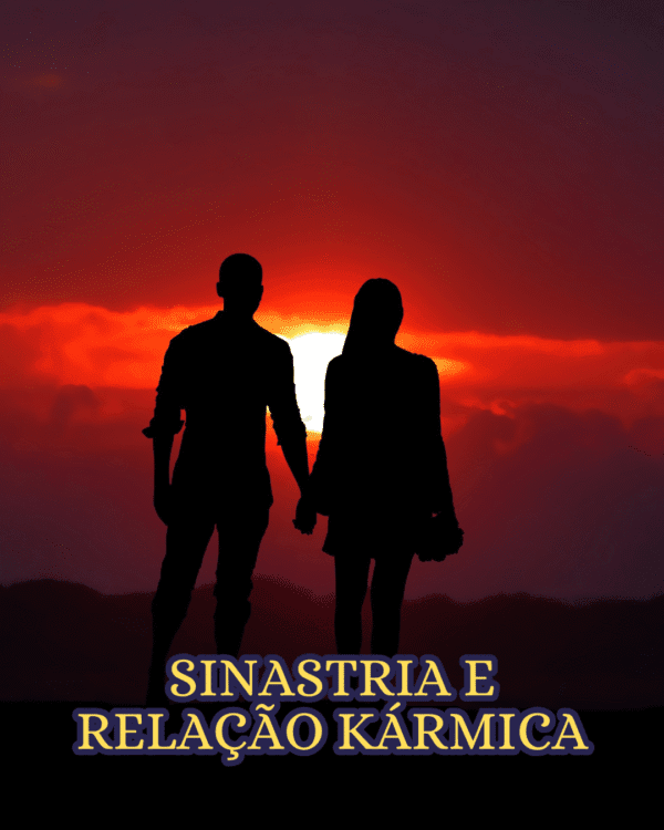 Casal de mãos dadas ao pôr do sol representando a conexão espiritual na sinastria astrológica e relação kármica.